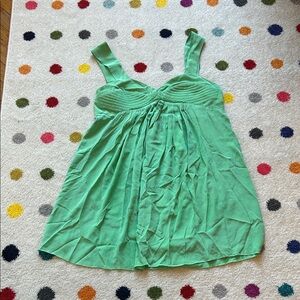 Black Halo Vibrant Green Textured Babydoll Dress